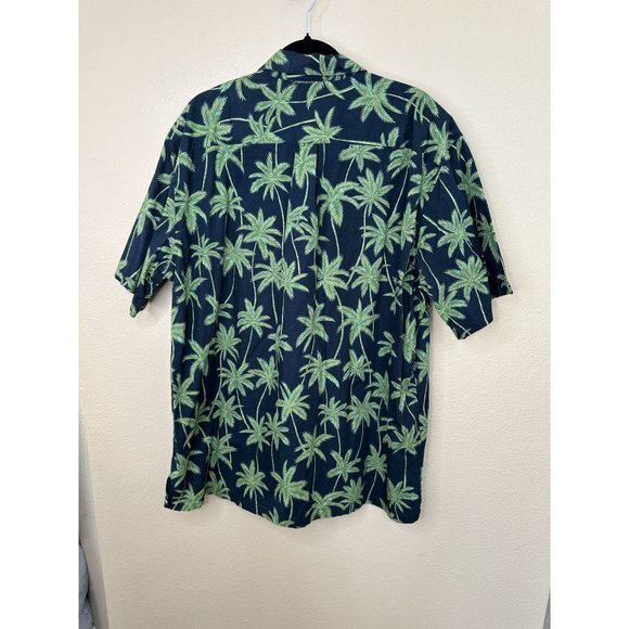 Cookie Street mens Blue Palm tree Shirt 2XL short sleeve button up cotton - Picture 6 of 7